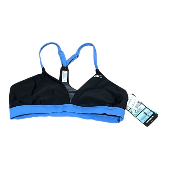 O'Neill Other - O'Neill Black & Periwinkle Sports Bikini Top Medium Sufing Volleyball UV 50 NWT
